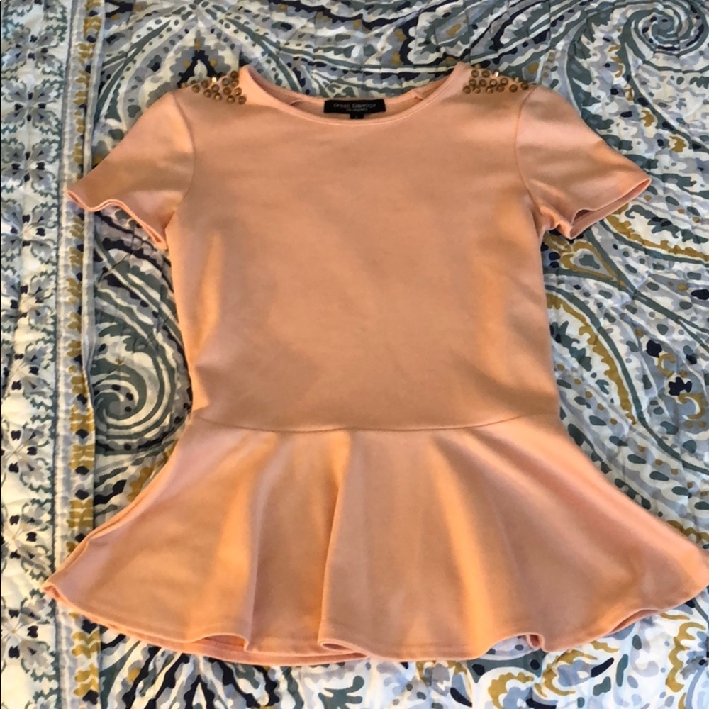 Light pink peplum top